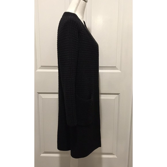 Madewell Waffle Stitch Black Sweater Coat Cotton, Polyamide, Wool Blend … - Picture 3 of 10